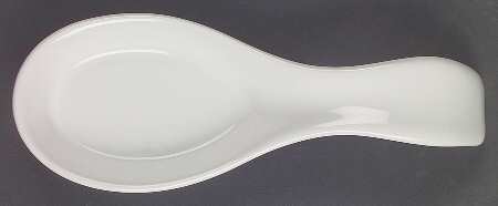 Solid Color White Spoon Rest/Holder (Holds 1 Spoon)