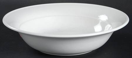 Solid Color White 9" Round Vegetable Bowl