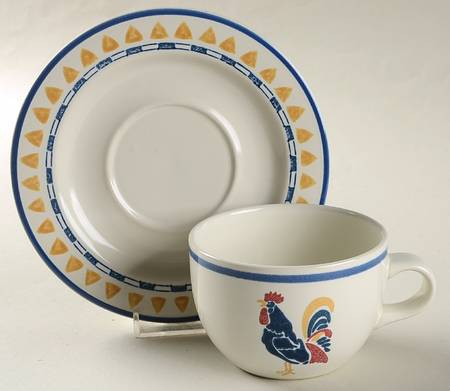 Sunrise Flat Cup & Saucer Set