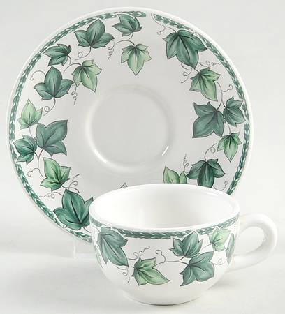 Vista Verde Flat Demitasse Cup & Saucer Set
