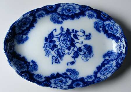 Cambridge (Flow Blue) 14" Oval Serving Platter