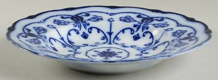 Conway (Flow Blue) Large Rim Soup Bowl