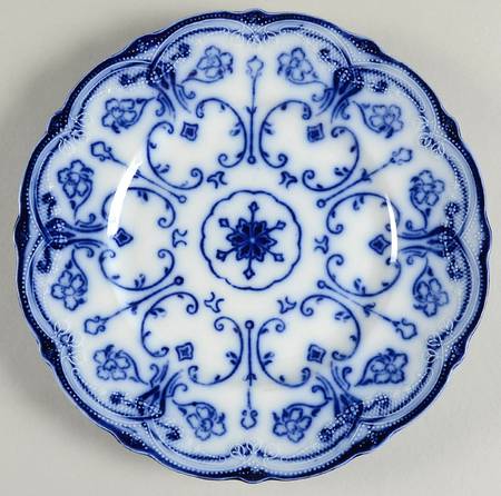 Conway (Flow Blue) Luncheon Plate by New Wharf
