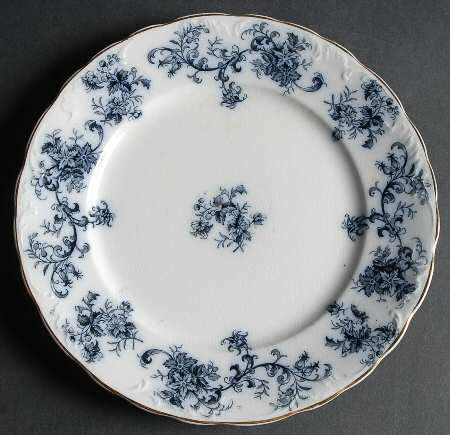 Dunbarton (Flow Blue) Luncheon Plate by New Wharf