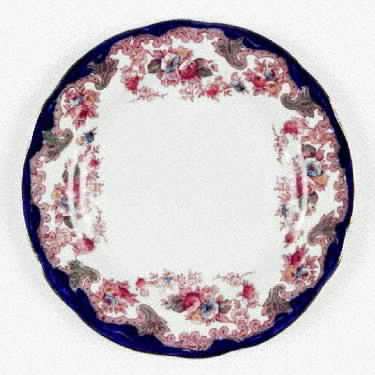 Harwood (Blue Band with Multicolors) Bread & Butter Plate