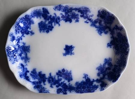 Lancaster (Flow Blue) 11" Oval Serving Platter