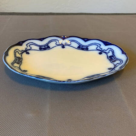 Paris (Flow Blue) 10" Oval Serving Platter