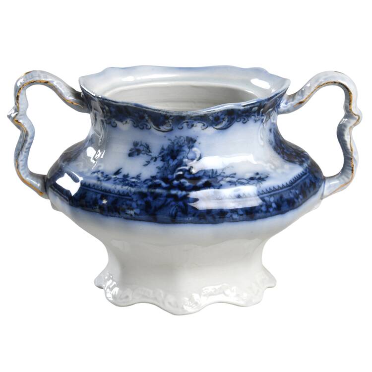 Plymouth (Flow Blue) Sugar Bowl No Lid