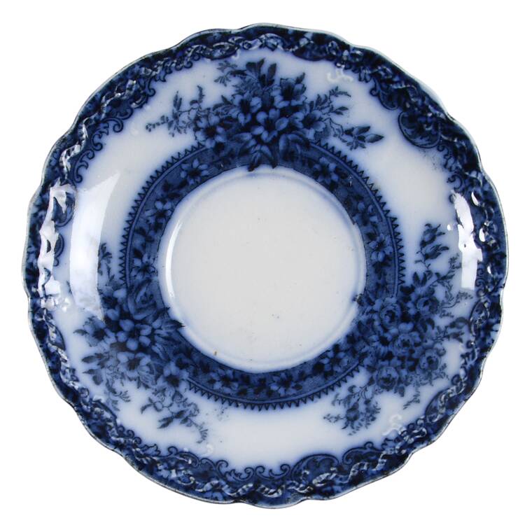 Plymouth (Flow Blue) Saucer