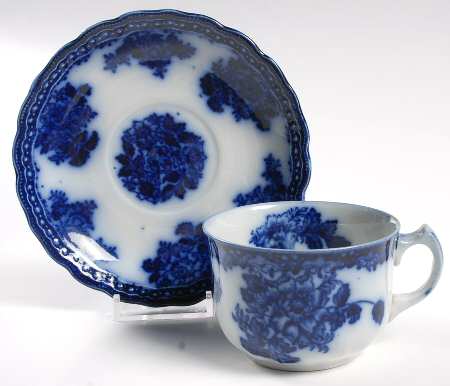 Waldorf (Bead Embossed Edge) Flat Cup & Saucer Set