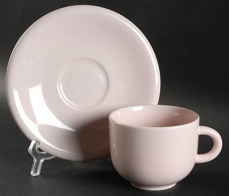 Bravo Peach Flat Cup & Saucer Set
