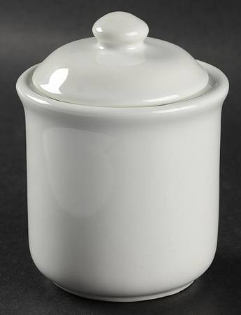 Bravo White Sugar Bowl & Lid