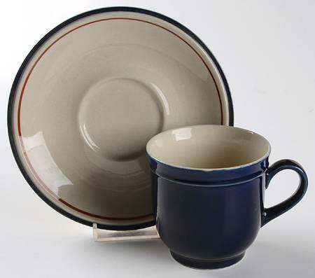 Cambridge Blue Flat Cup & Saucer Set