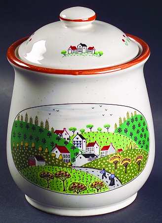 Country Village Medium Canister & Lid
