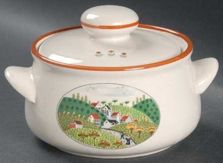 Country Village Individual Casserole & Lid