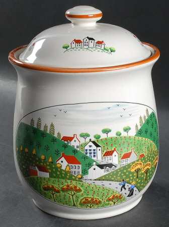 Country Village Extra Large Canister & Lid