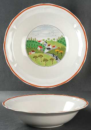 Country Village 9" Round Vegetable Bowl