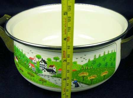 Country Village 1.75 Quart Metal Covered Casserole, No Lid