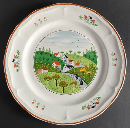 Country Village 12" Chop Plate (Round Platter)