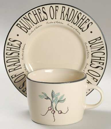 Garden Market Flat Cup & Saucer Set