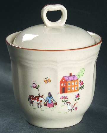 Our Country Sugar Bowl & Lid