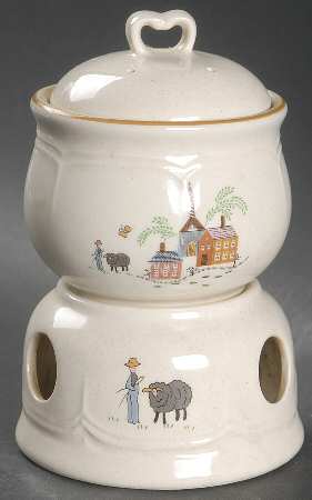 Our Country Potpourri & Lid with Stand