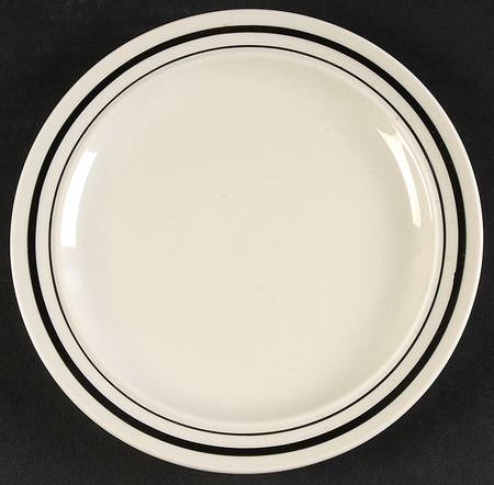 Satellite Black Salad Plate