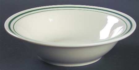 Satellite Hunter Green Rim Cereal Bowl