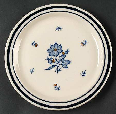 Versailles (Dark Blue Flowers) Salad Plate