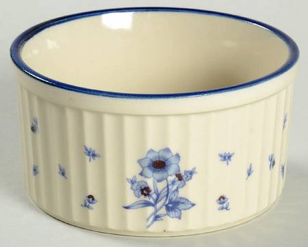 Versailles (Dark Blue Flowers) Ramekin