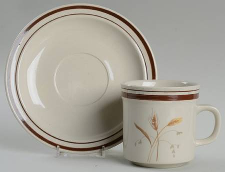 Wheatfield Flat Cup & Saucer Set