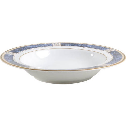 Azure Gold Large Rim Soup Bowl