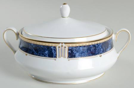 Azure Gold Round Covered Vegetable