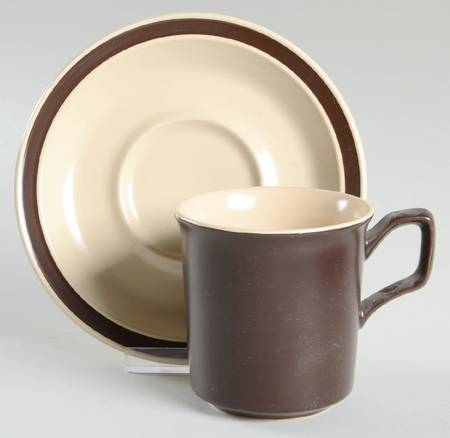 Aztec Gold Flat Cup & Saucer Set