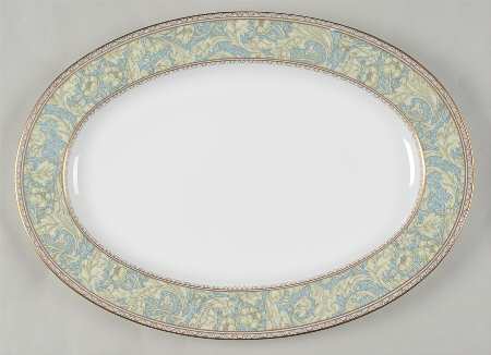 Bachelor's Button 14" Oval Serving Platter