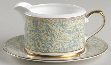 Bachelor's Button Gravy Boat & Underplate