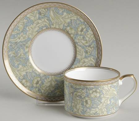 Bachelor's Button Flat Cup & Saucer Set