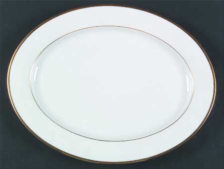 Band of Gold 14" Oval Serving Platter