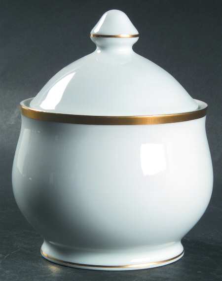 Band of Gold Sugar Bowl & Lid