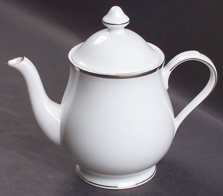 Band of Platinum Teapot & Lid