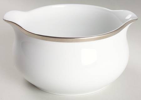 Band of Platinum Round Gravy Boat