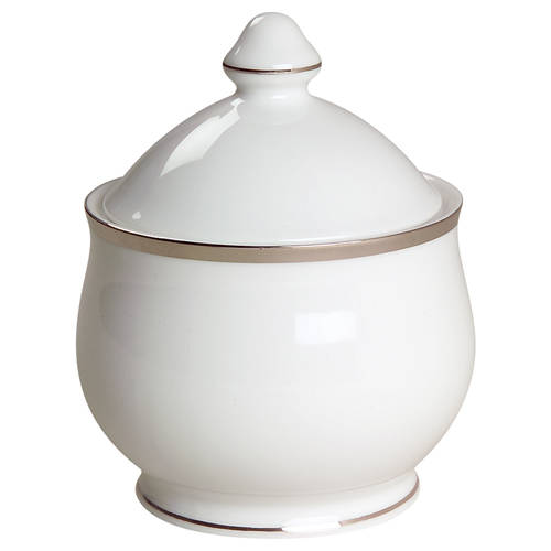 Band of Platinum Sugar Bowl & Lid