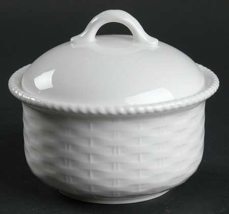Basketry Sugar Bowl & Lid