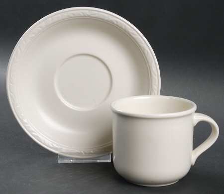 Blanca Flat Cup & Saucer Set
