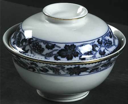 Blue Grape Rice Bowl & Lid