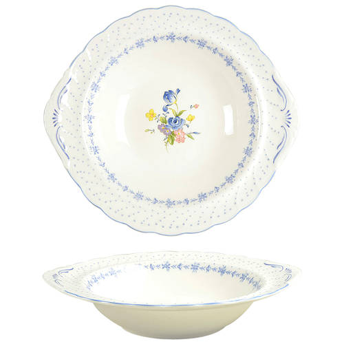 Blue Peony 11" Round Vegetable Bowl