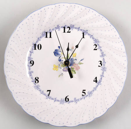Blue Peony 1-2" depth  Clock Plate HC