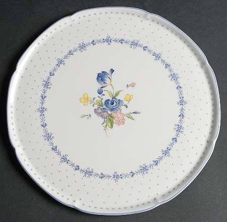 Blue Peony Cake Plate