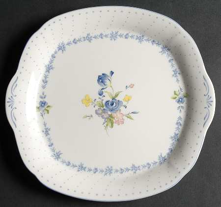Blue Peony Cake Plate/Serving Tray