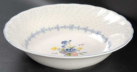 Blue Peony 9" Round Vegetable Bowl